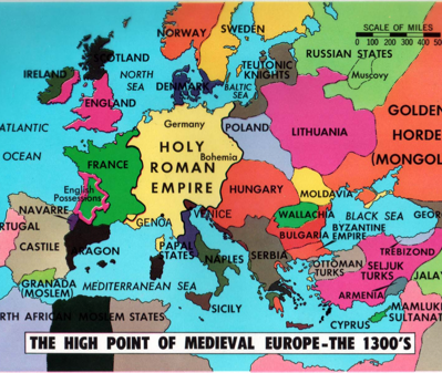 feudalism in the middle ages map